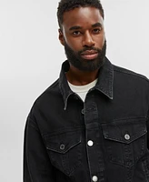 Mode of One Men's Regular-Fit Denim Trucker Jacket, Created for Macy's