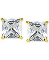 Giani Bernini Cubic Zirconia Square Solitaire Stud Earrings, Created for Macy's