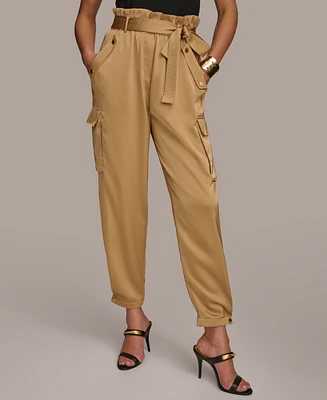 Donna Karan Women's Tie-Waist Cargo Pants