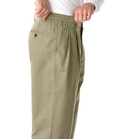 KingSize Men's Big & Tall Wrinkle-Free Double-Pleat Pant With Side-Elastic Waist