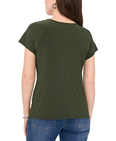 Sam & Jess Petite Cap-Sleeve Laced Grommet Tee