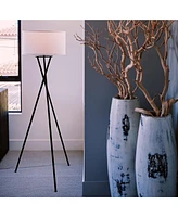 Jaxon 60" Led Contempoary Tripod Floor Lamp with Drum Shade