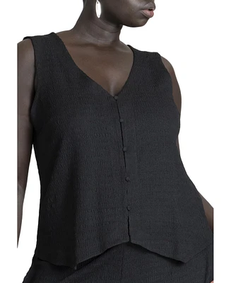 Eloquii Plus Size Textured Vest