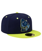 New Era Men's Navy Bowling Green Hot Rods Theme Night Cavemen 59FIFTY Fitted Hat