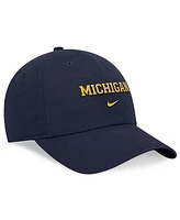 Nike Men's and Women's Navy Michigan Wolverines 2024 Sideline Club Adjustable Hat