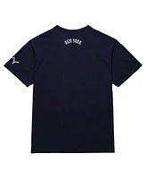 Mitchell & Ness Men's Derek Jeter Navy New York Yankees Cooperstown Collection Heavyweight Premium Player Vintage-like Logo T-Shirt