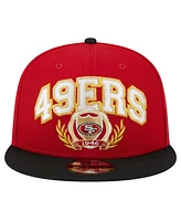 New Era Men's Scarlet/Black San Francisco 49ers Team Establish 9FIFTY Snapback Hat