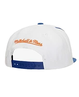 Mitchell Ness Men's White/Blue New York Knicks Waverunner Snapback Hat