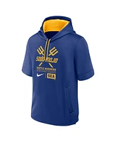 Nike Men's Royal Seattle Mariners City Connect Color Block Short Sleeve Pullover Hoodie