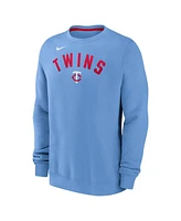 Nike Men's Light Blue Minnesota Twins Classic Fleece Performance Pullover Sweatshirt