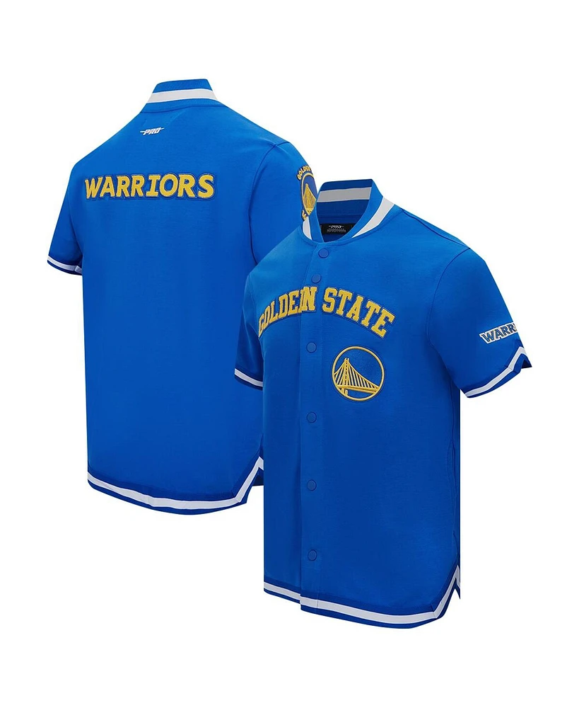 Pro Standard Men's Royal Golden State Warriors Classic Warm-Up Full-Snap Jacket