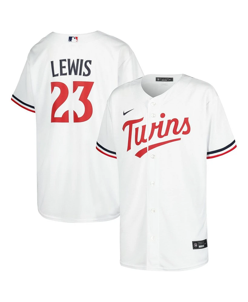 Nike Big Boys and Girls Royce Lewis White Minnesota Twins Home Replica Player Jersey