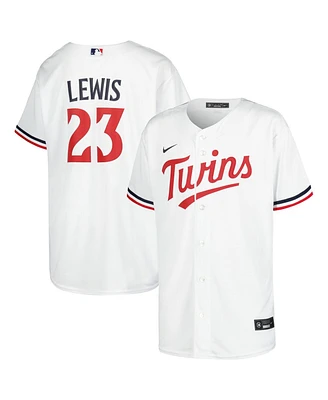 Nike Big Boys and Girls Royce Lewis White Minnesota Twins Home Replica Player Jersey