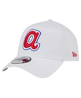 New Era Men's White Atlanta Braves Tc A-Frame 9FORTY Adjustable Hat