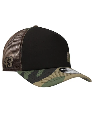 New Era Men's Black/Camo Erik Jones Trucker 9FORTY Adjustable Hat