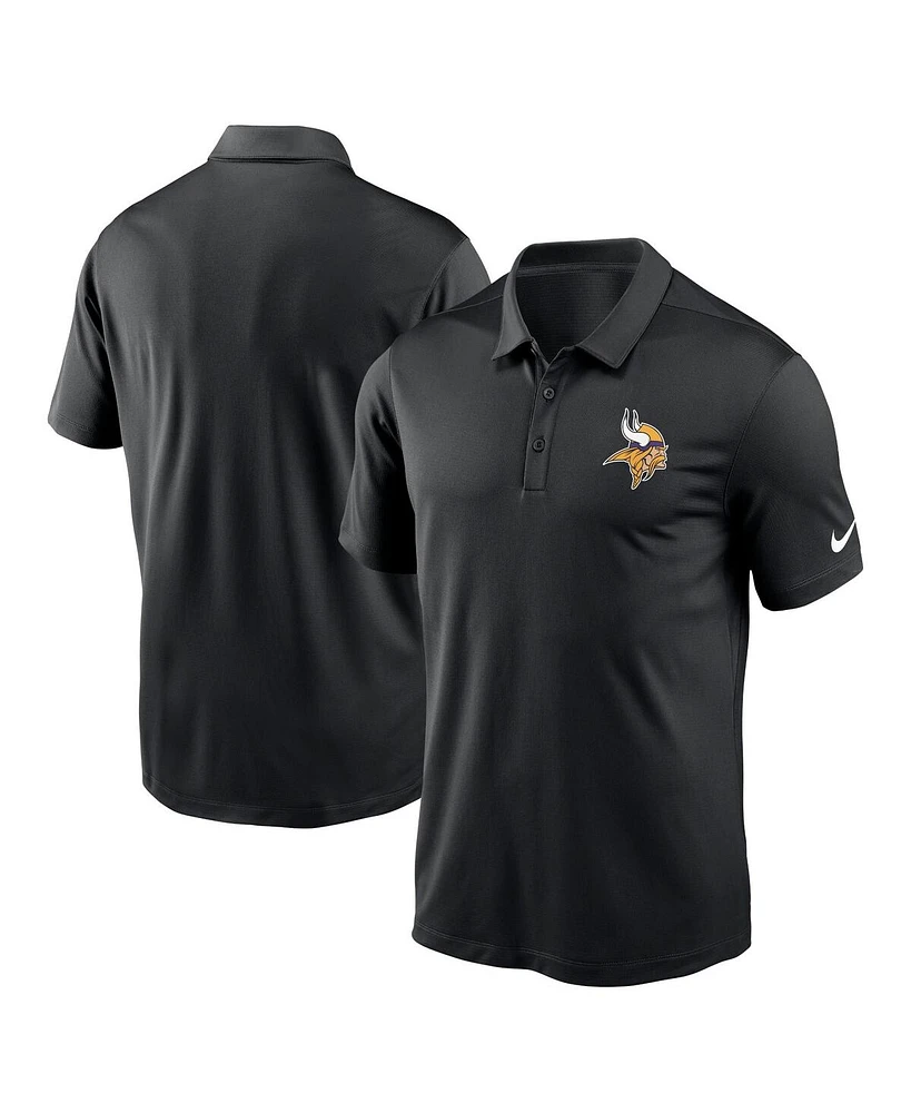 Nike Men's Black Minnesota Vikings Franchise Team Logo Performance Polo