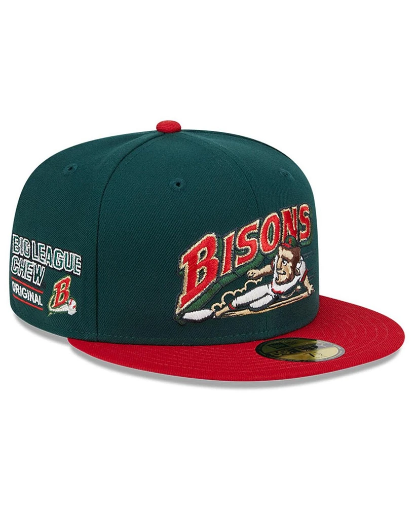 New Era Men's Green Buffalo Bisons Big League Chew Team 59FIFTY Fitted Hat