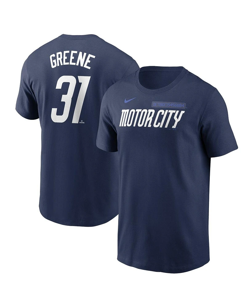 Nike Men's Riley Greene Navy Detroit Tigers 2024 City Connect Fuse Name Number T-Shirt