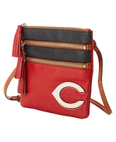 Dooney & Bourke Cincinnati Reds Infield Triple Zip Crossbody Purse