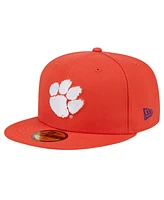 New Era Men's Orange Clemson Tigers Throwback 59FIFTY Fitted Hat