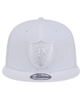 New Era Men's Las Vegas Raiders Main White on White 9FIFTY Snapback Hat