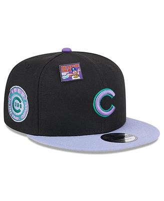 New Era Men's Black/Purple Chicago Cubs Grape Big League Chew Flavor Pack 9FIFTY Snapback Hat