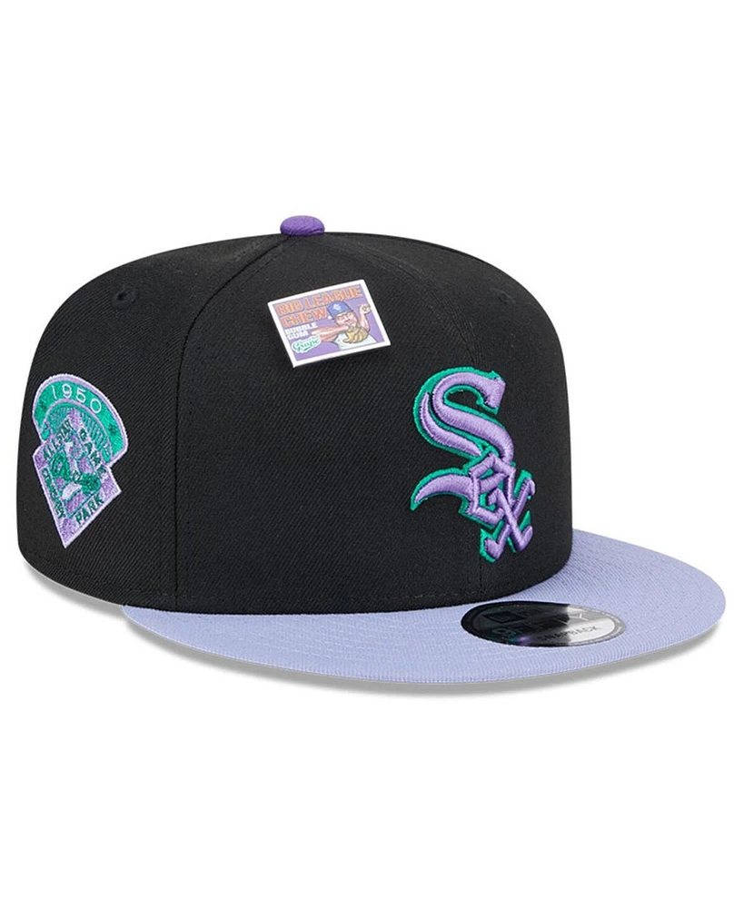 New Era Men's Black/Purple Chicago White Sox Grape Big League Chew Flavor Pack 9FIFTY Snapback Hat