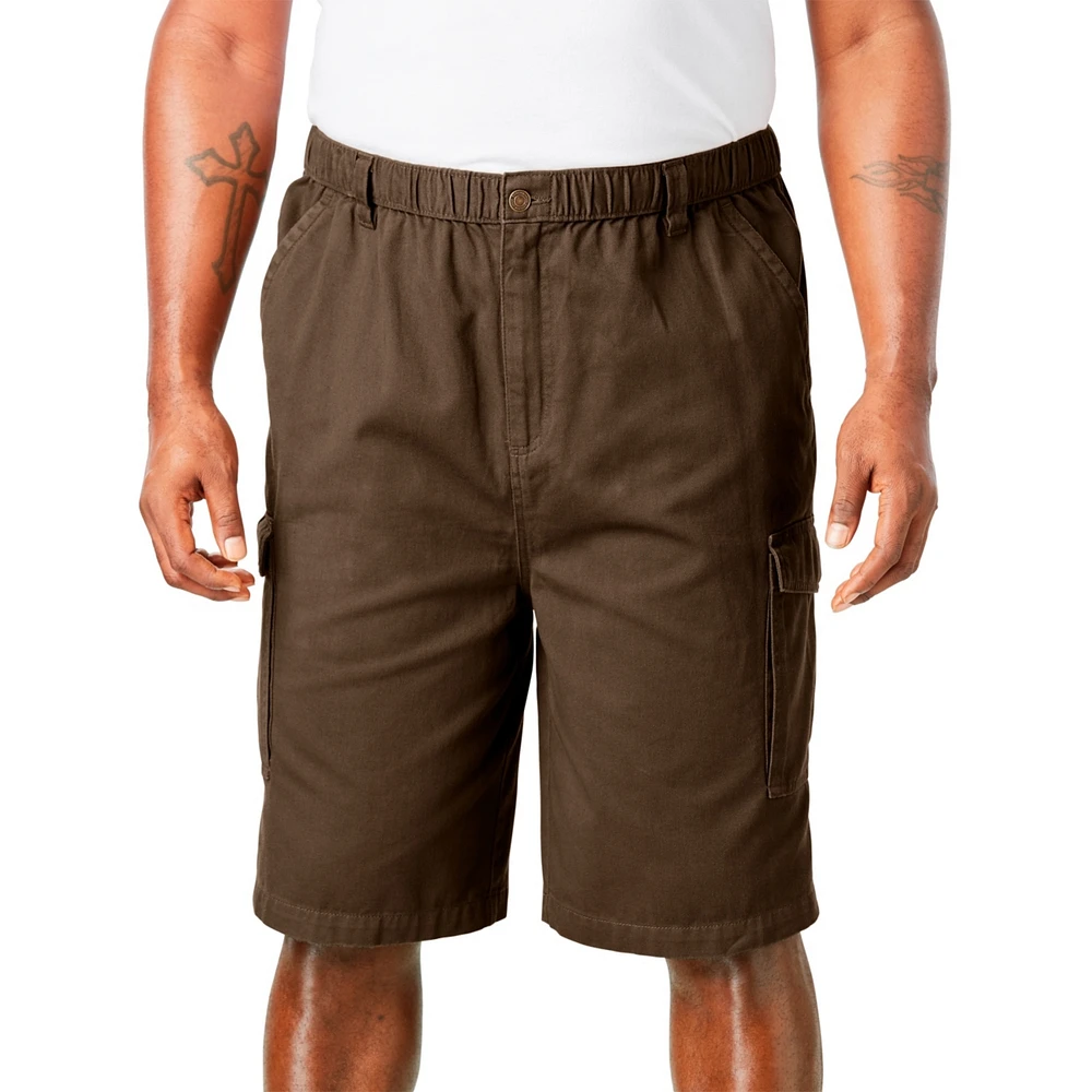 Boulder Creek Big & Tall by KingSize Renegade 9" Full Elastic Waist Cargo Shorts