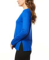 Melissa Paige Women's V-Neck Wide-Hem Wide-Cuff Sweater