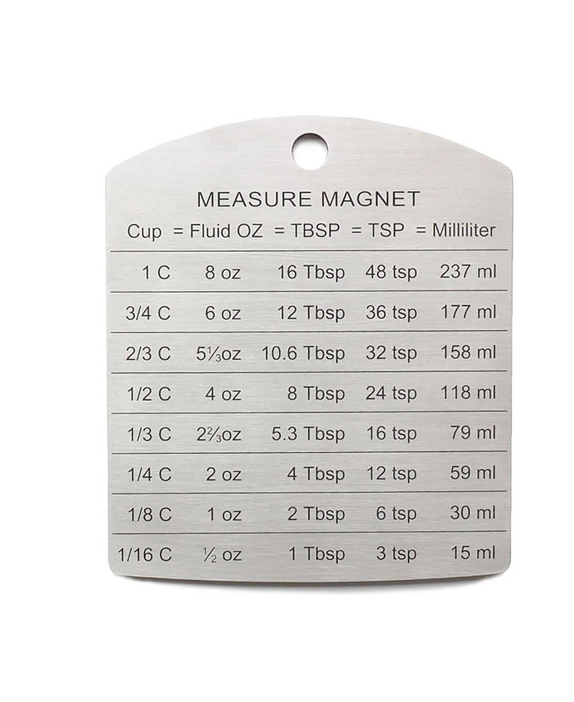 Rsvp International Endurance Stainless Steel 3.5 x 4.125" Measurement Magnet