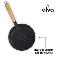 Alva Forest Pre-Seasoned 11" Carbon Steel Pan Seasoned w/ Natural Mineral Oil, Non-Toxic Pfas, Pfoa & Ptfe Free, Naturally Nonstick Blue Carbon Fry Pa