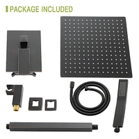 Ceiling Shower Set - Inch Square Shower Set, Dual Shower Heads