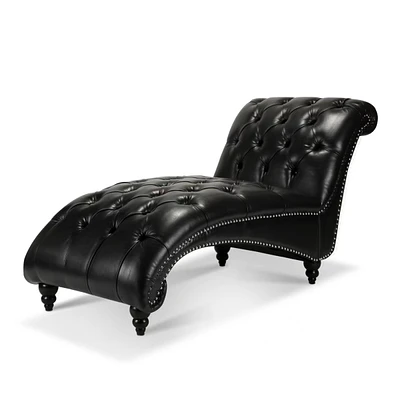 Simplie Fun Tufted Armless Chaise Lounge