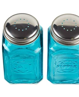 Rsvp International Retro Glass Turquoise 2 Piece 8 Ounce Retro Style Salt Pepper Set