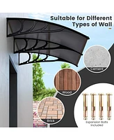 80'' x 40'' Patio Awning Canopy Outdoor Window Door Overhang Rain Snow Protection