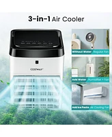 Costway 4-in-1 Evaporative Air Cooler w/ Fan & Humidifier Remote Control Ice Packs