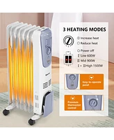 Costway 1500W Electric Oil Filled Radiator Space Heater