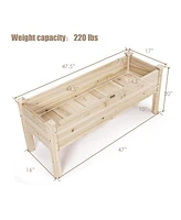 Raised Garden Bed Elevated Planter Box Wood