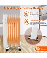 Costway 1500W Oil Filled Space Heater Electric Oil Radiant Heater