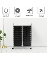 20 Drawers Rolling Storage Cart Art Craft Organizer on Wheels Multipurpose