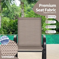 4 Pcs Patio Rocking Chair Heavy-Duty Metal Rocker Outdoor Anti-Slip