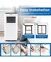 Costway 6000 Btu (9000 Btu Ashar) Portable Air Conditioner 3-in-1 Ac Unit with Cool Dehum Fan Sleep Mode