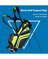 Costway Golf Stand Cart Bag Club w/6 Way Divider Carry Organizer
