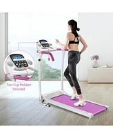 Costway 800W Folding Treadmill Electric /Support Motorized Power