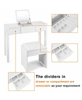 Vanity Dressing Table Furniture Stool Storage Box