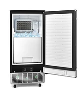Costway Built-in Ice Maker Free-Standing/Under Counter Machine 80lbs/Day w/ Light