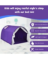 Kids Bed Tent Play Tent Portable Playhouse Twin Sleeping w/Carry Bag
