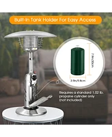 Costway Patio Heater 11,000BTU Portable Tabletop Stainless Steel Standing Propane Heater