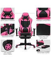 Costway Massage Gaming Chair Reclining Racing Office Computer Chair