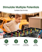 Costway 4-in-1 Combo Game Table 49" Foosball with Pool Billiards Air Hockey Table Tennis